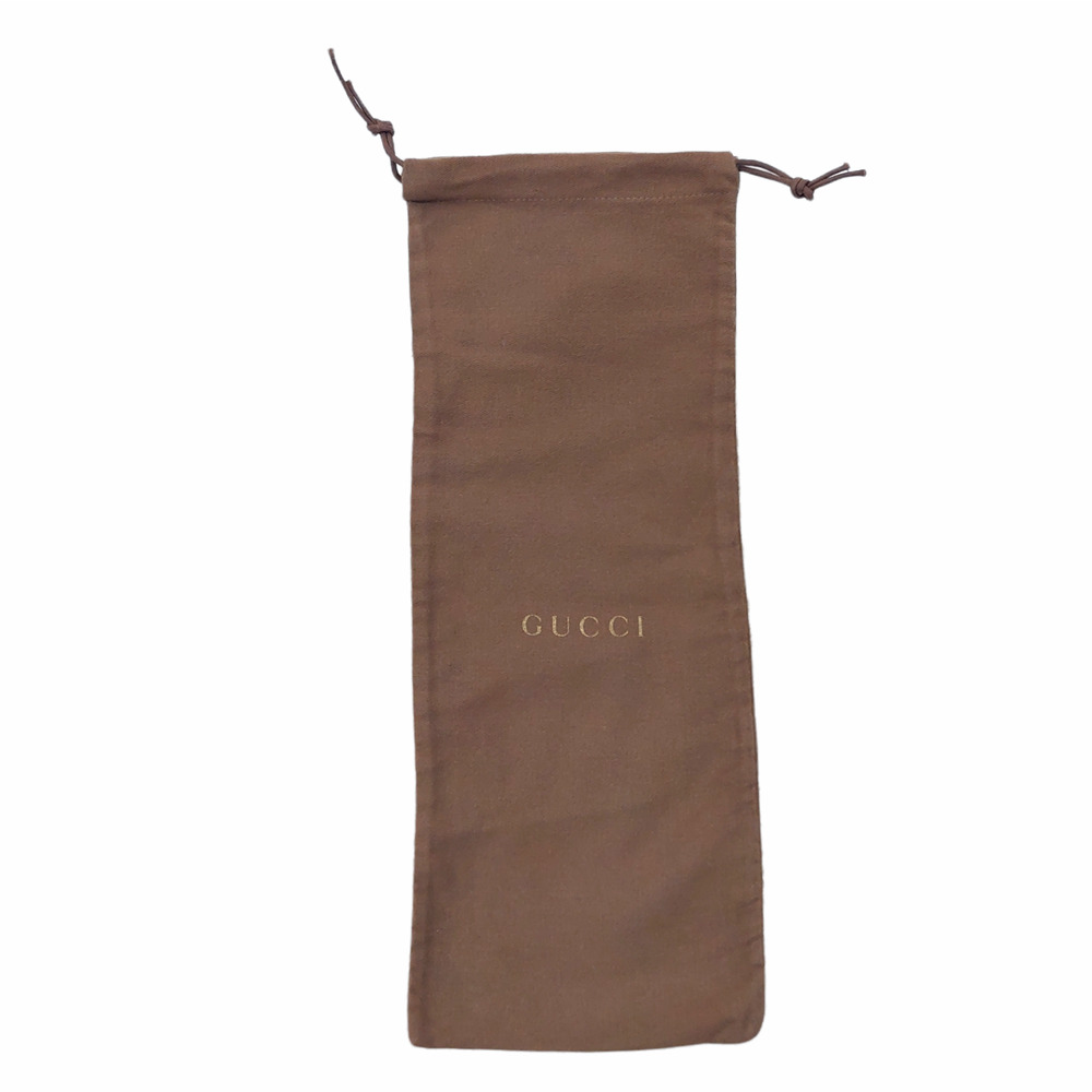 Gucci Solid Brown Storage Draw String Cotton Hand… - image 1